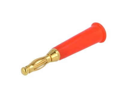 Banánik kolík 4mm BC003 - červený 60VDC; pozlátený