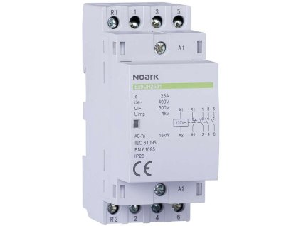 INŠTALAČNÝ STÝKAČ, 25 A, OVL. 230V, 3 NO + 1 NC KONTAKTY