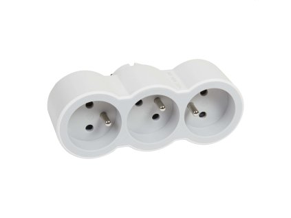 Adaptér 049433 16A 230V 3X2P+T IP20 čelný biela/svetlosivá