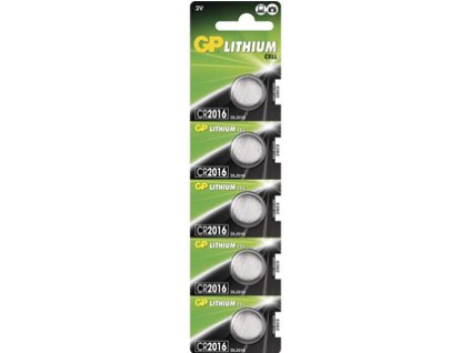 GP Batérie LITHIUM gombíkové CR2016 5ks 3V 80MAH