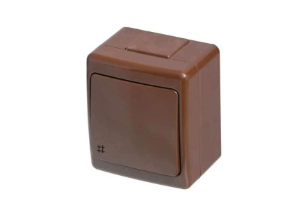 Spínač BETA krížový hnedý č. 7 D.3210WK