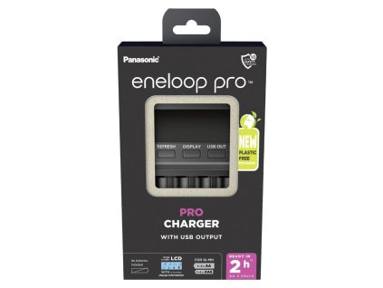 PANASONIC Eneloop Pro BQ-CC65, Nabíjačka batérií, LCD, USB, (bez batérií)