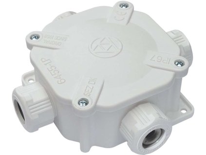 Krabica ACIDUR 3 IP 67 s Pg lamelovými vývodkami 125x106x45 5P/4-svorky IP67 nástenná sivá