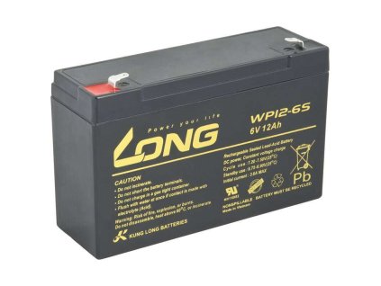 Long 6V 12Ah olovený akumulátor F1 PBLO-6V012-F1A