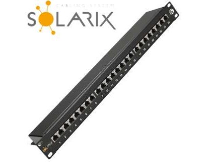SOLARIX 19" Patch panel 24 x RJ45 CAT5E ST