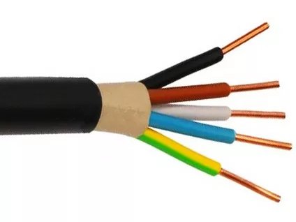 Kábel pevný Cu  CYKY-J 5x4 kruhy