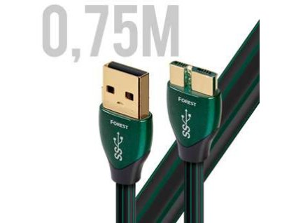 AUDIOQUEST Forest, Kábel 0.75m, USB A - micro USBB