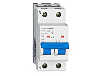 Istič C50/1N 6kA, charakteristika C, 50A, 1-pólový+N