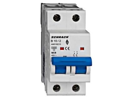 Istič B10/2 10kA, charakteristika B 10A, 2-pólový