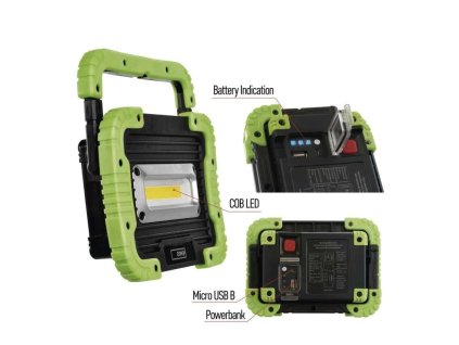 COB LED nabíjací pracovný reflektor P4533, 1000 lm, 4400 mAh