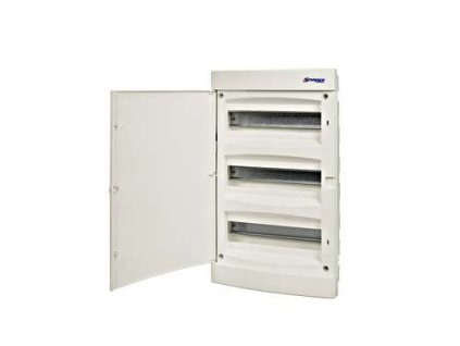 Zápustná rozvodnica IP40 3-radová, 3x12 modulov, plné dvere