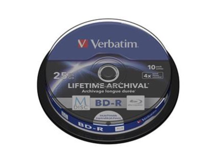 VERBATIM Blu-ray BD-R 25GB 4x potlač. 10ks balenie