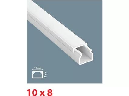 Lišta inštalačná PVC 10x8mm biela 001 014 010008 20 00