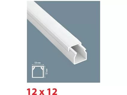 lišta inštalačná PVC 12x12 biela 001 014 012012 20 00