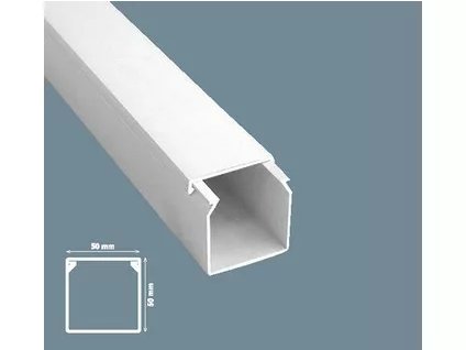 lišta inštalačná PVC 50X50 biela 001 014 050050 20 00