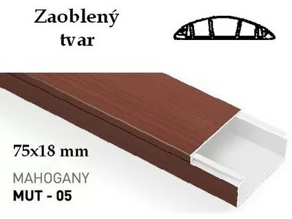 Lišta podlahová PVC 75x18mm mahagón 001 007 075018 20 05