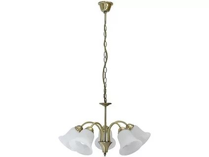Luster Francesca 7375 5-ramenný mosadz/alabaster