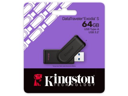 KINGSTON DataTraveler EXODIA S, 64GB, čie/čie