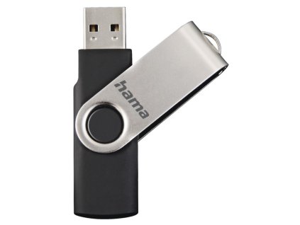 HAMA Rotate, USB Kľúč, 64GB, strieborný/čierny