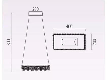 Luster LED HL0190270024 24W chróm/krištáliky