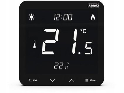 Kablovy dvojstavovy podomietkovy izbovy regulator cierny ST 297z v3 Tech