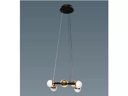Luster LED L76-37 čierno-zlatý