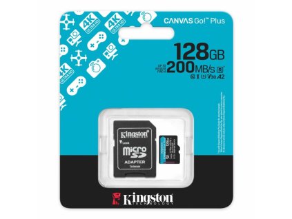 KINGSTON Micro SDXC CANVAS GO! Plus Gen4 128GB+A