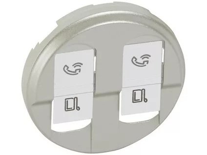 CÉLIANE Krytka dát.zásuvky RJ45 2 výstupy titán 68552