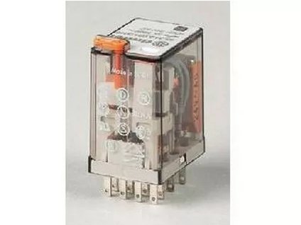 Relé priemyselné min., DIN, 4P/7A, 24V DC, MA_MI