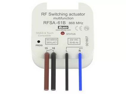 RF prijímač multifunkčný: Spínací aktor 6 funkcií - RFSA-61B/230V