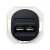 Dátová zásuvka bez rámika EON 2xRJ45 Cat 5e FTP, matná čierna E614S.E1