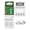 DELTACO C704A4-4XAAA, Nabíjačka batérií, USB + 4x AAA NiMh