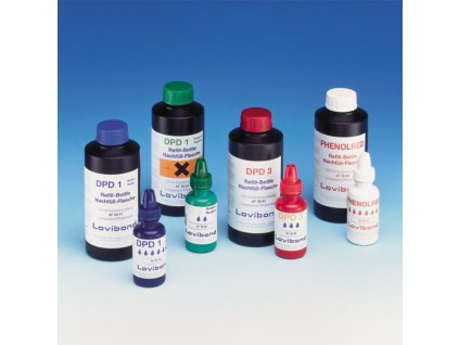 Kvapky reagencie DPD1 Puffer (voľný chlór) modrý