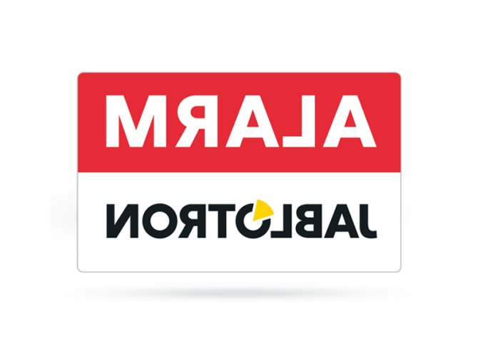 SAM-253.10 Inverzní samolepka ALARM 80x50mm