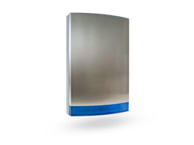 JA-1X1A-C-ST-B Nerezový kryt sirény, modrý blikač