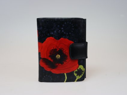 73070.01.102 60 Red Poppy in front of Black Tapestry