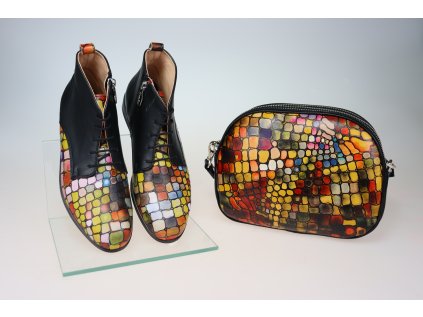 Color Mosaic - boty a kabelka