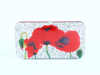 73069.00.6030 14 Red Poppy in front of White Tapestry