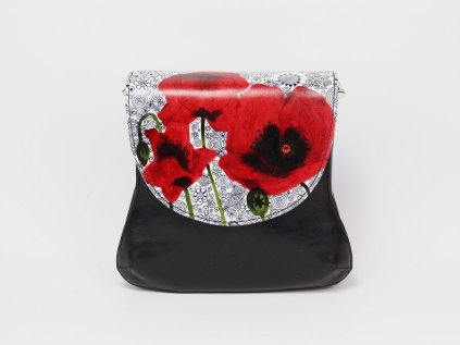 73069.01.320 60 Red Popp in front of White Tapestrey