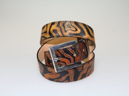 Wood Rings in Leather