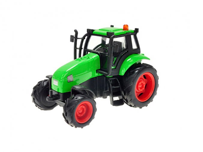 Farming traktor kov 11 cm na setrvačník na baterie se světlem a zvukem v krabičce
