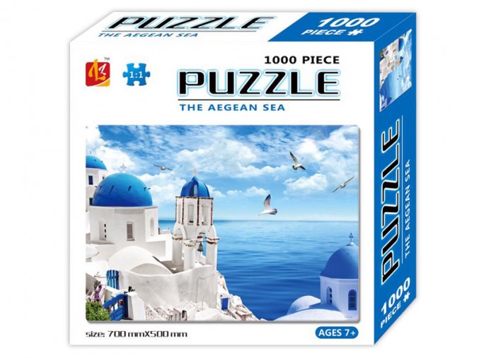 Puzzle 70x50 cm Egejské moře 1000 dílků v krabičce