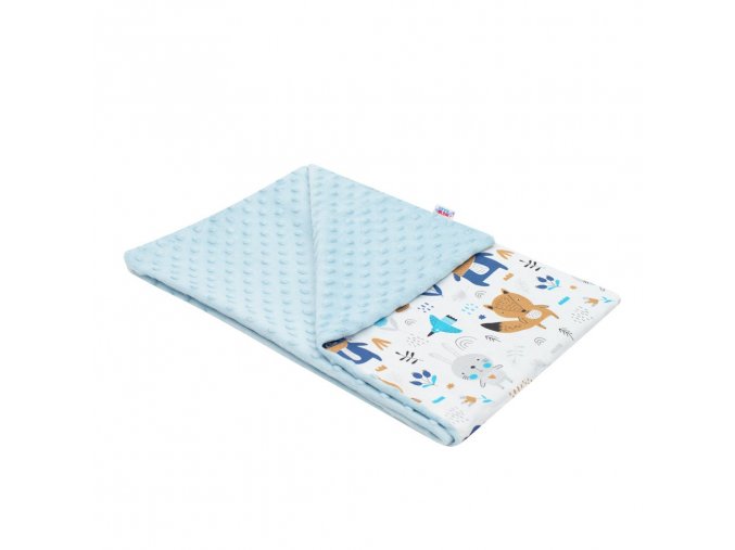 Dětská deka z Minky Medvídci modrá 80x102 cm