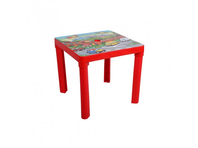 Dětský zahradní nábytek - Plastový stůl červený