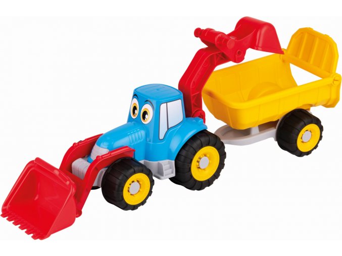 Veselý traktor s vlekem - 55 cm