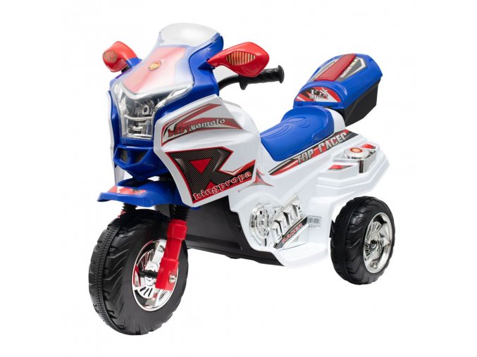 Dětská elektrická motorka Racer bílá