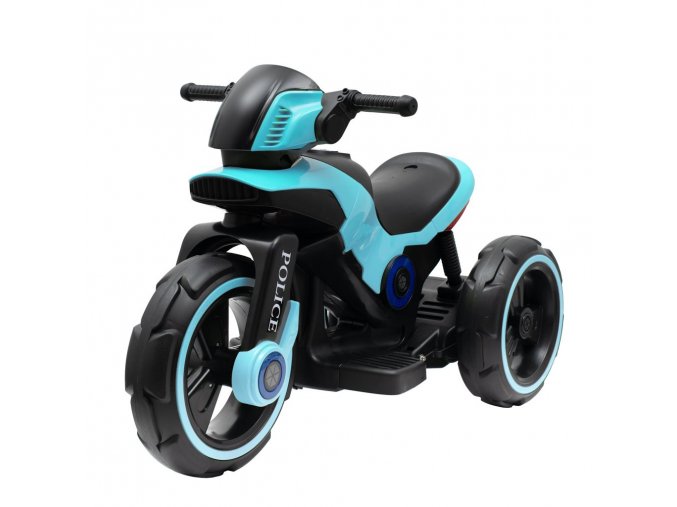 Dětská elektrická motorka Police modrá