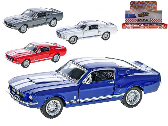 Auto 1:38 Ford Shelby GT500 1967 13 cm kov na zpětný chod