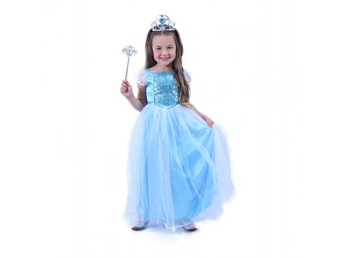 Dětský kostým modrá princezna (S)