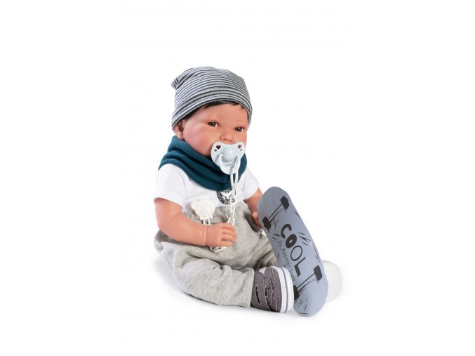 Pipo hair - realistická panenka miminko s měkkým látkovým tělem - 42 cm